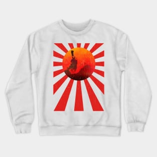 Samurai Rising Sun Flag (vintage look) Crewneck Sweatshirt